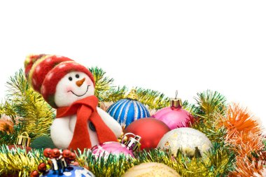 Christmas greeting - Cute snowman clipart