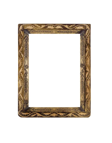 Verouderde houten frame voor afbeelding — Stockfoto