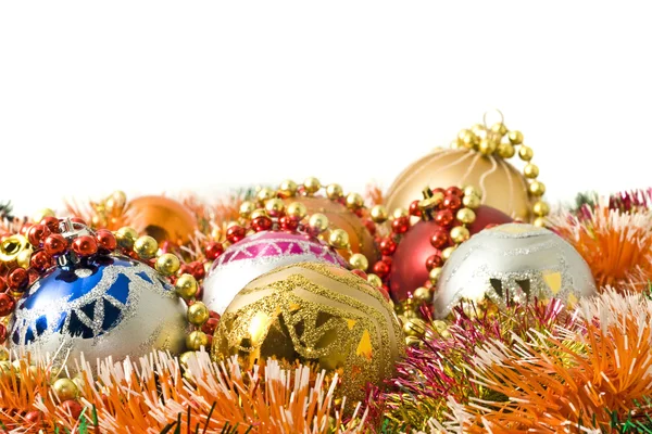 Saludo de Navidad - grupo de bolas — Foto de Stock
