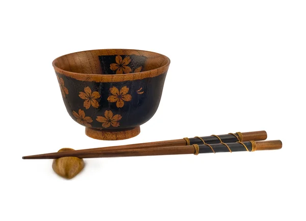 Japanese Chopsticks and a bowl — Stock Photo, Image