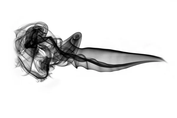 Schwarzer Puff aus abstraktem Rauch — Stockfoto