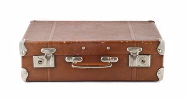 Old-fashioned scratched suitcase (trun clipart