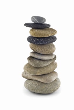 Stability - Balanced pebble stack clipart