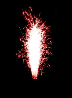 Red birthday fireworks clipart