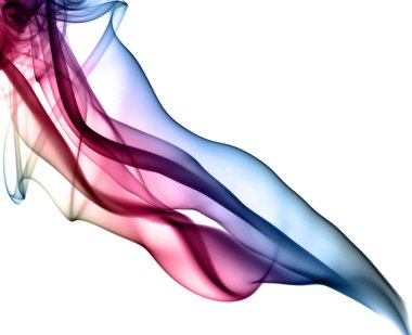 Puff of colored abstract smoke patterns clipart