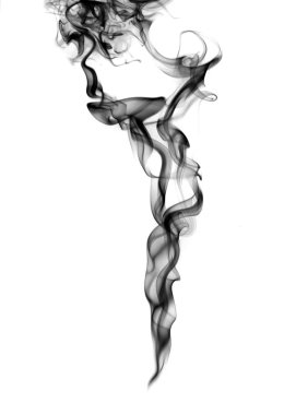 Magic abstract smoke patterns over white clipart