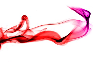 Colorful fume curves on the white clipart