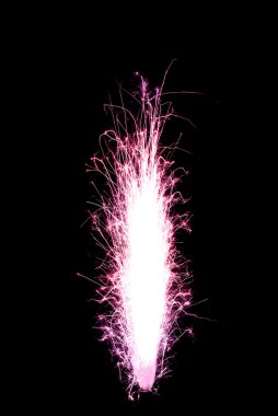 Colored (crimson) birthday fireworks clipart