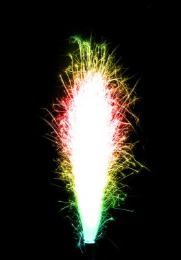 Birthday fireworks colored with gradient clipart