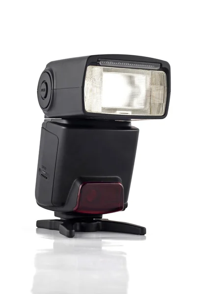 Professional flash on stand for camera — Stock Photo, Image