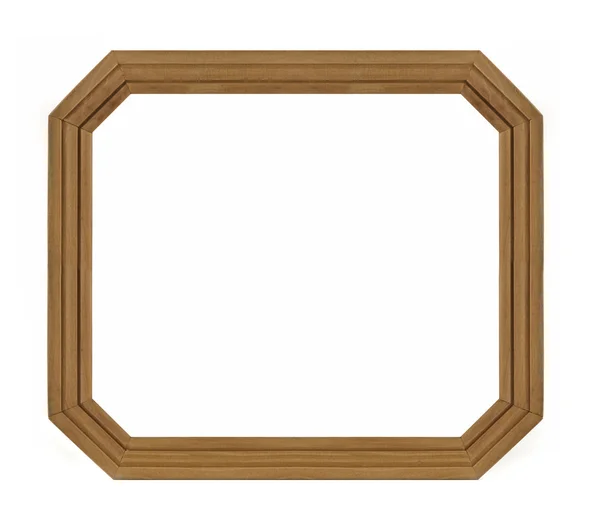 Houten achthoekige frame voor afbeelding — Stockfoto