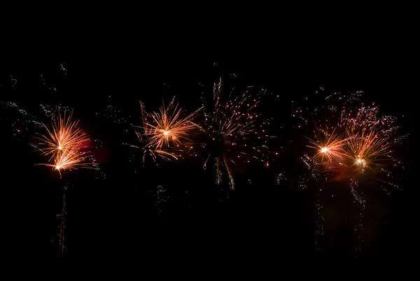Csodálatos tűzijáték éjjel — Stock Fotó