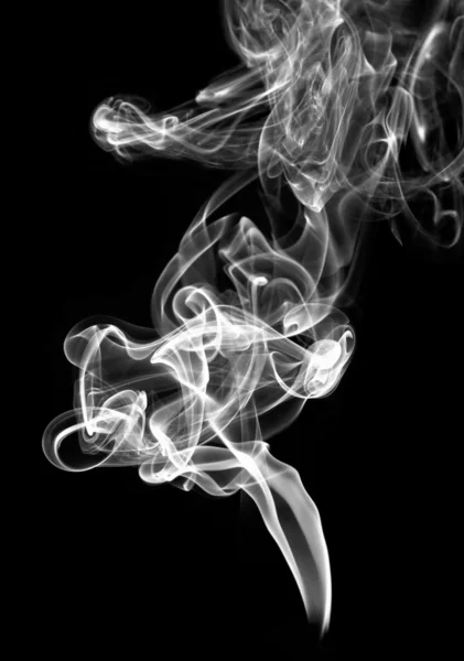 White smoke abstract on black — Stock Photo, Image