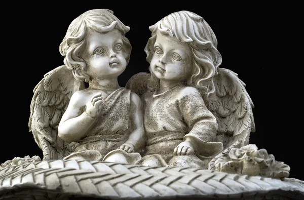 Dos hermosos ángeles sentados — Foto de Stock