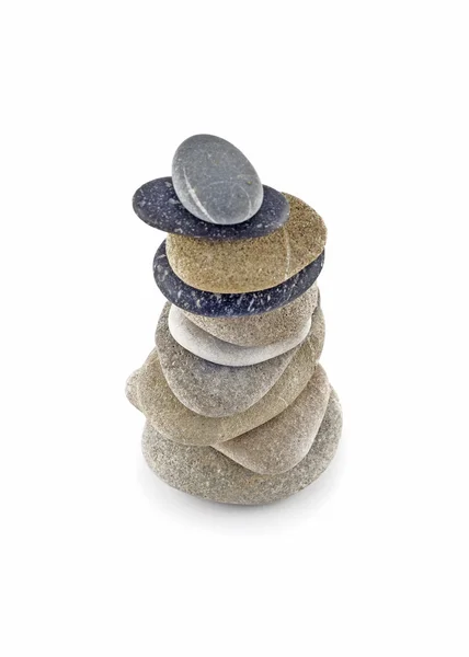 Stability Tall Balanced stone stack or tower — Stock Photo, Image