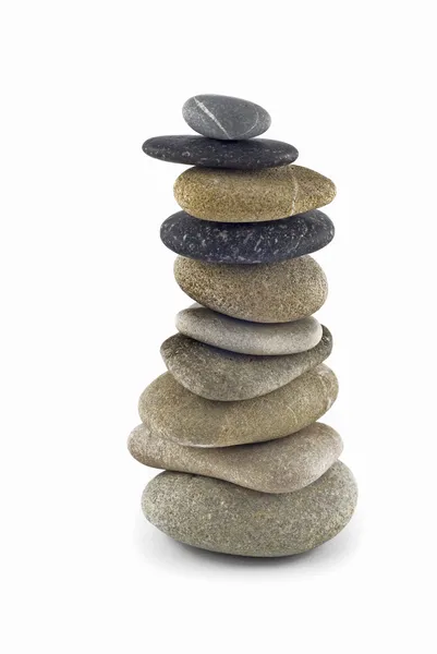 稳定-平衡的卵石堆栈 — 图库照片