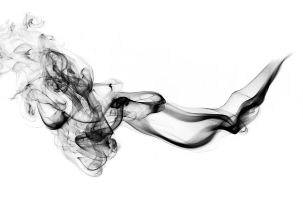 Abstraktní tvar kouře nad bílou — Stock fotografie