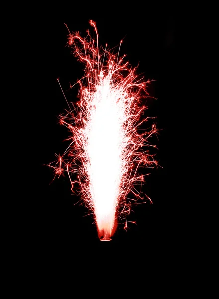 Červená narozeninový ohňostroj — Stock fotografie