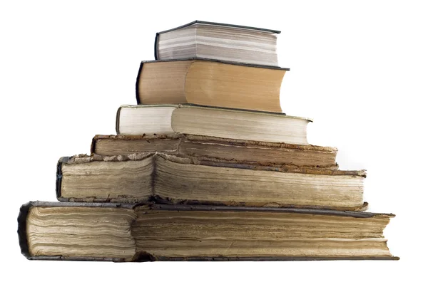 Pyramid pile of old books — Stock Photo, Image