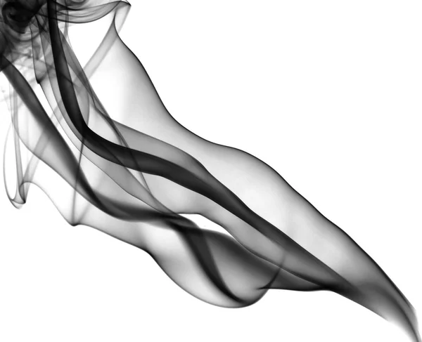 Пух черного абстрактного дыма — стоковое фото