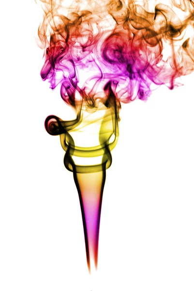 Puff of colored abstract smoke curves — Stock Photo, Image