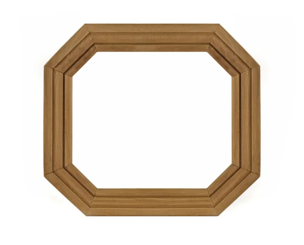 Octagonal wooden Frame for picture — Stock Photo, Image