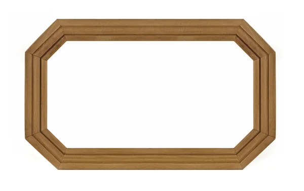 Восьмикутна дерев'яна рамка для зображення — стокове фото