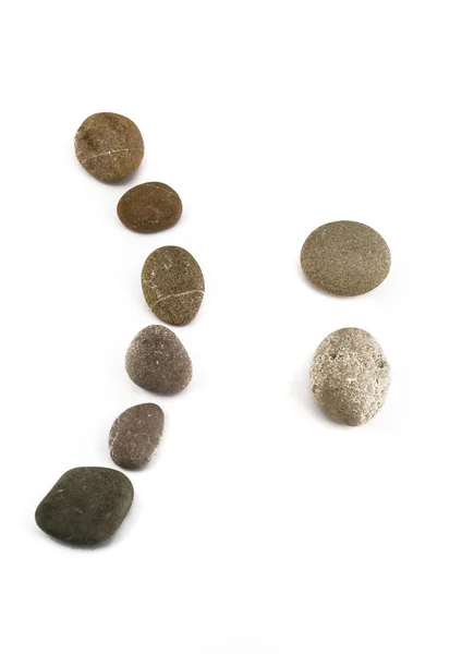 Smutný smajlík z kamínek — Stock fotografie