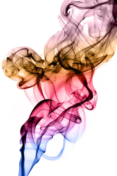 Tajemniczy dym kolorowy krzywe — Zdjęcie stockowe