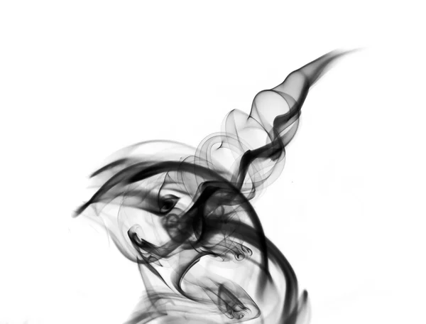 Fumul magic forme abstracte pe alb — Fotografie, imagine de stoc
