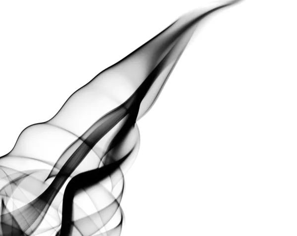 Abstraktní tvar magie dým nad bílá — Stock fotografie