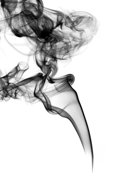 魔术油烟抽象白上 — 图库照片