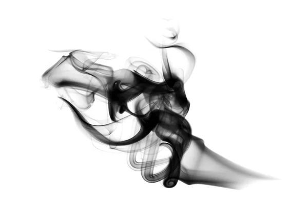 Magische zwarte rook abstracte vorm — Stockfoto