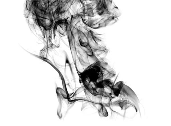 Curvas abstractas de humo mágico sobre blanco — Foto de Stock