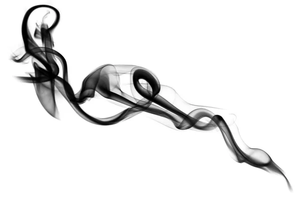 Streszczenie magiczny czarny dym nad białym — Zdjęcie stockowe