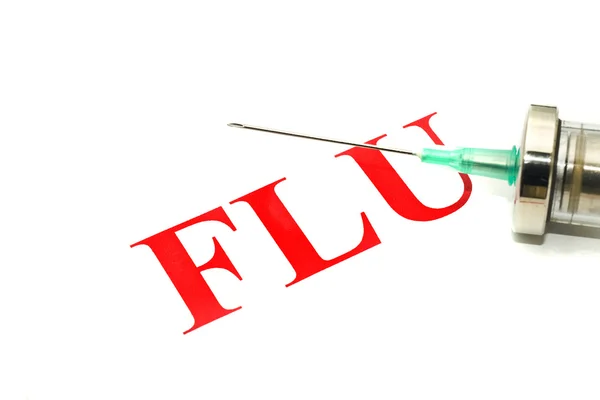 H1N1 disease alert - syringe — Stock Photo, Image