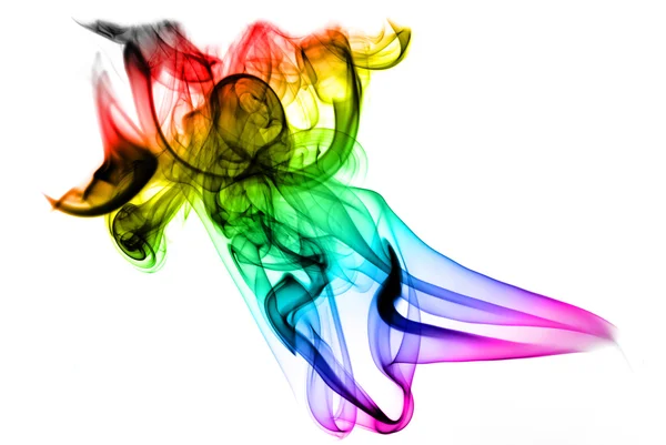 Kleurovergang gekleurde rook op de witte — Stockfoto