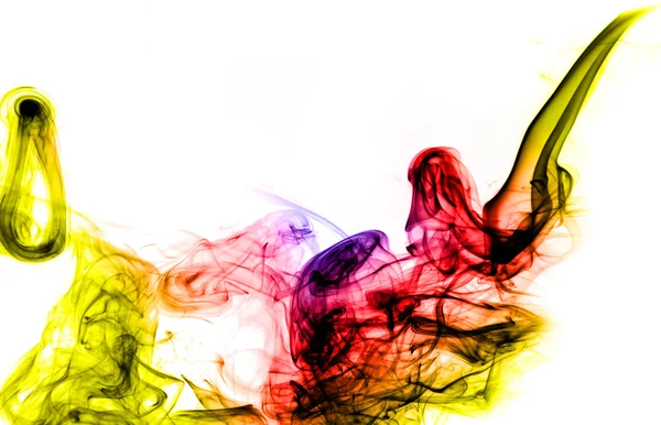 Kleurovergang gekleurde rook curven — Stockfoto