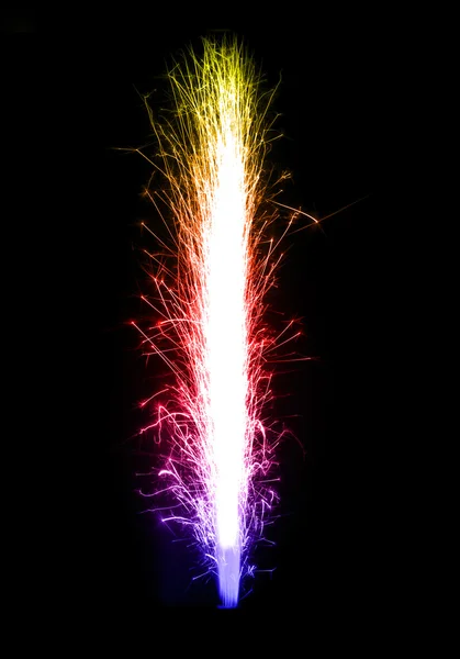 그라데이션 색된 생일 불꽃놀이 — 스톡 사진
