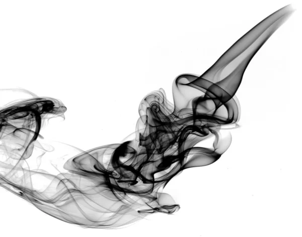 Fume abstraite sur le blanc — Photo