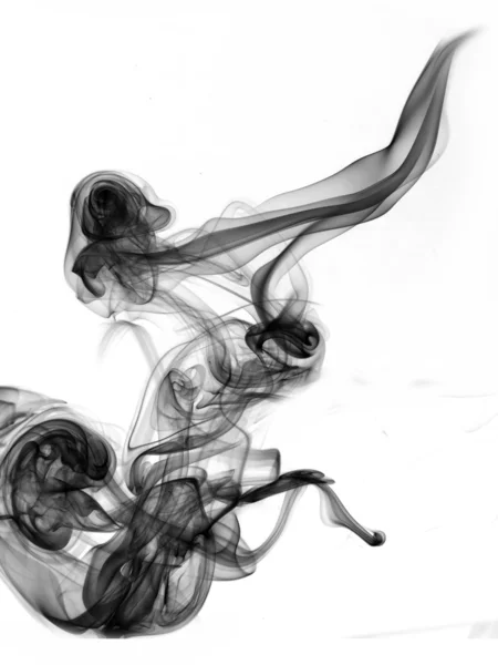 Curvas de humo abstracto en el blanco —  Fotos de Stock