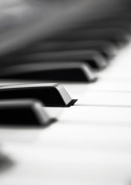 Extrémní closeup piano — Stock fotografie