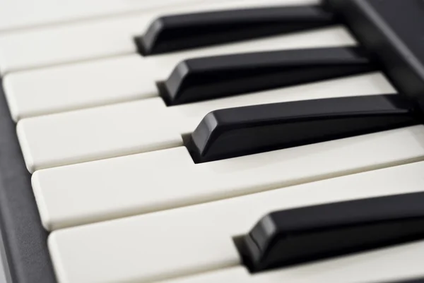 Extrémní closeup klávesnice klavíru — Stock fotografie