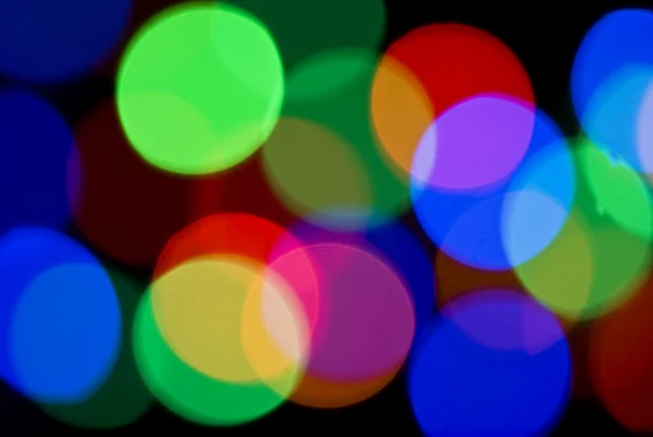 Luci festive sfocate colorate — Foto Stock