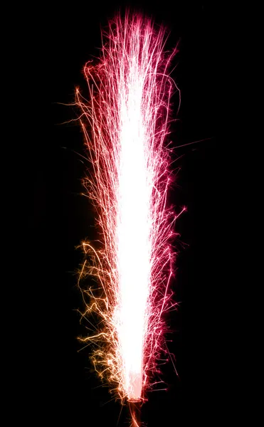Přechodu barevných narozeninový ohňostroj — Stock fotografie