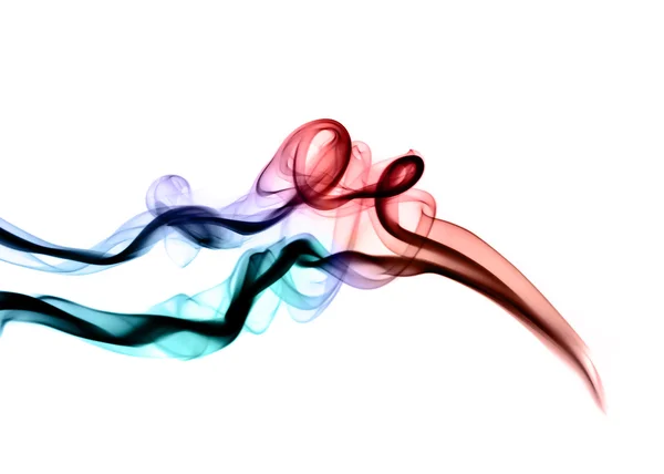 Gekleurde abstracte fume vormen over Wit — Stockfoto