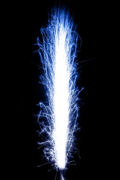 Fogos de artifício coloridos (azuis) — Fotografia de Stock