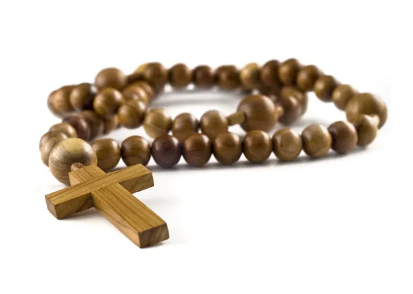 Closeup of Wooden beads — Stock Photo, Image