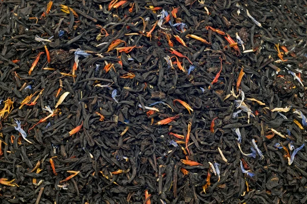 stock image Closeup of Black tea leaves