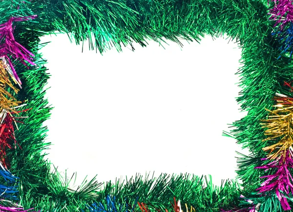 Різдвяна барвиста рама мішури — стокове фото